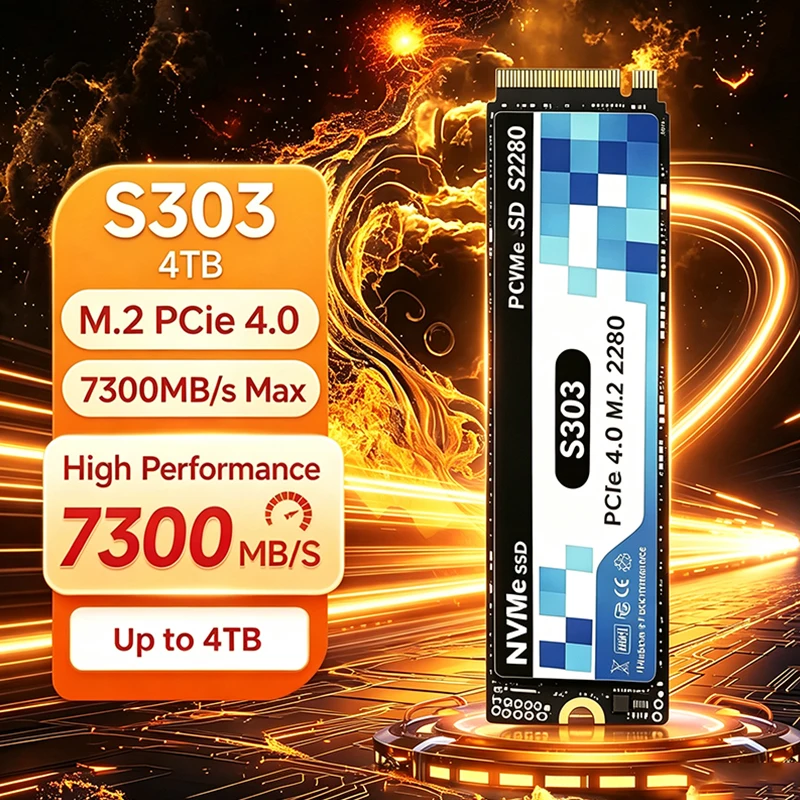 M.2 Nvme 4Tb Pcie 4.0 Ssd - قرص SSD أصلي جديد S303 M.2