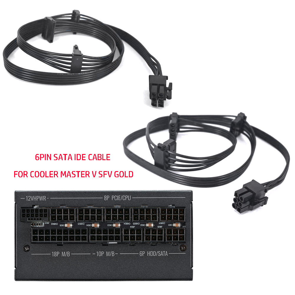 6PIN PCIE إلى 3 * كابل SATA Mo - مراجعة Sfx Power Supply 850W Gold وسعره