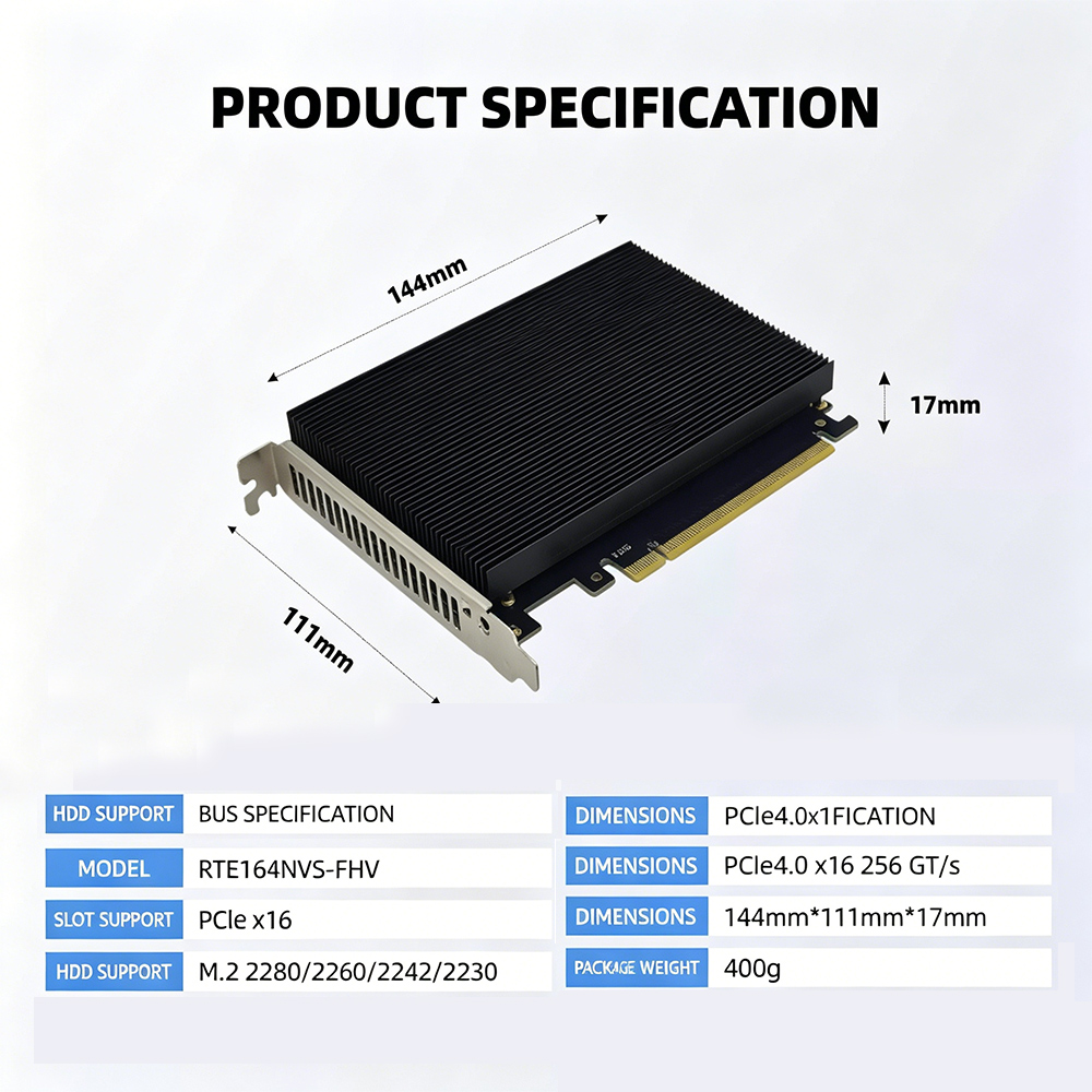 بطاقة محول PCIe 4.0 X16 إلى 4  - مراجعة Quad M.2 Nvme Pcie Bifurcation Card وسعره